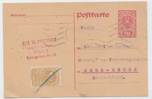 Österreich, Postkarte P239 + MiNr. 262, Wappenadler