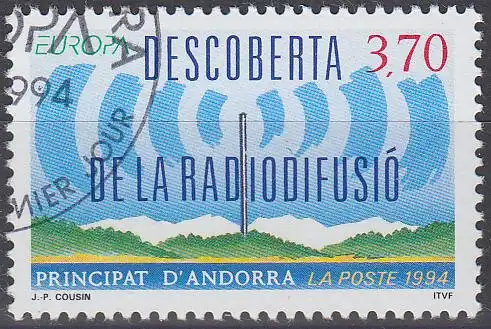 Andorra frz. Mi.Nr. 466 Europa 94, Entdeckung der Radiowellen (3,70)