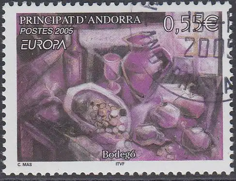 Andorra franz Mi.Nr. 629 Europa 2005, Gastronomie, Stilleben in Küche (0,55)