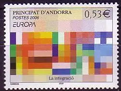 Andorra franz Mi.Nr. 648 Europa 06, Flaggen als Mosaik (0,53)