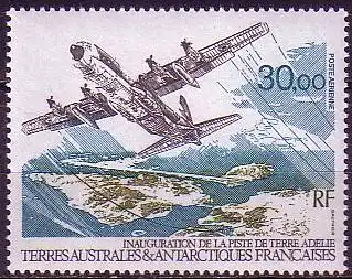 Franz. Geb. i.d. Antarktis Mi.Nr. 313 Hercules-Transportflugzeug (30,00)
