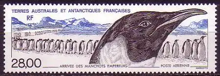 Franz. Geb. i.d. Antarktis Mi.Nr. 328 Kaiserpinguine auf Adélie-Land (28,00)