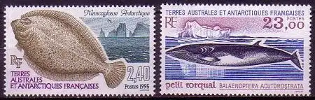 Franz. Geb. i.d. Antarktis Mi.Nr. 331-332 Tiere in der Antarktis (2 Werte)