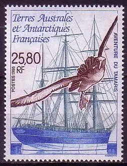 Franz. Geb. i.d. Antarktis Mi.Nr. 338 Segelschiff "Tamaris" (25,80)