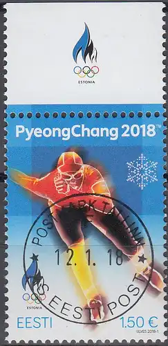 Estland MiNr. 911 Olympische Winterspiele 2018 Pyeongchang Eisschnellauf (1,50)