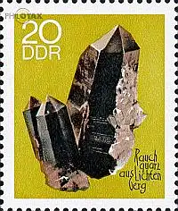 D,DDR Mi.Nr. 1471 Mineralien, Rauchquarz aus Lichtenberg (20)