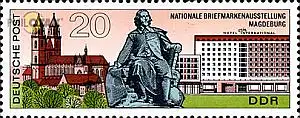 D,DDR Mi.Nr. 1513 Nat. Briefmarkenausstellung, Mageburg, u.a. Guericke, Dom (20)