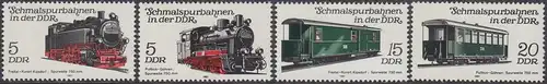 D,DDR Mi.Nr. 2629-32 Schmalspurbahnen (II) (4 Werte)