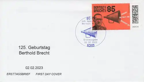 D,Bund Mi.Nr. 3749, 125. Geburtstag von Bertolt Brecht (85)