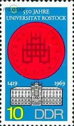 D,DDR Mi.Nr. 1519 Uni Rostock, Unigebäude + Signet (10)