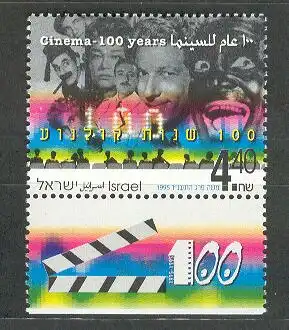 Israel Mi.Nr. 1354-Tab 100 Jahre Kino (4,40NIS)