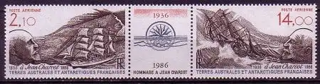 Franz. Geb. i.d. Antarktis Mi.Nr. Zdr.216-17 50. Todestag von J. Charcot