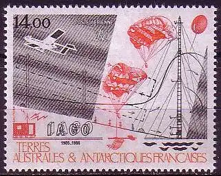 Franz. Geb. i.d. Antarktis Mi.Nr. 218 Erforschung der oberen Atmospäre (14,00)