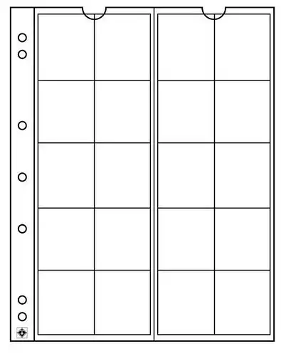 NUMIS - Münzhülle Numis 34: 20 Fächer für Münzen bis 34 mm Durchmesser