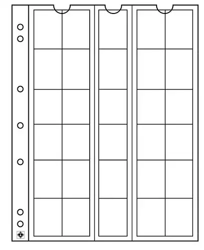NUMIS - Münzhülle Numis 25: 30 Fächer für Münzen bis 25 mm Durchmesser