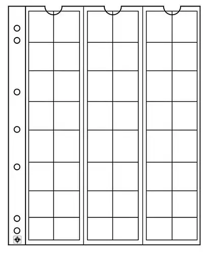 NUMIS - Münzhülle Numis 17: 48 Fächer für Münzen bis 17 mm Durchmesser