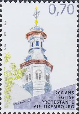 Luxemburg MiNr. 2196, 200 Jahre Protestantische Kirche in Luxemburg (0,70)