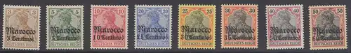 Deutsche Auslandspostämter, Marokko MiNr 21 - 33, postfrisch