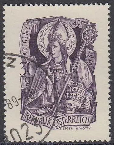 Österreich Mi.Nr. 936 1000. Geb. hl. Gehard (30)