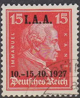 D,Dt.Reich Mi.Nr. 408 Tagung des Internarionalen Arbeitsamtes IAA  Immanuel Kant