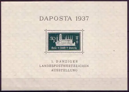 D, Danzig Mi.Nr. Block 1 DAPOSTA 1937