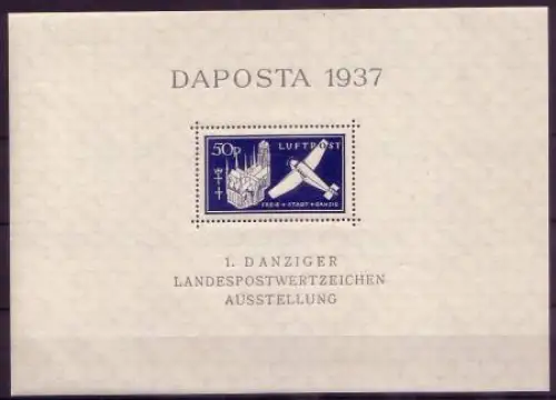D, Danzig Mi.Nr. Block 2 DAPOSTA 1937