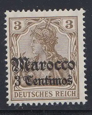 Deutsche Auslandspostämter, Marokko MiNr 34, postfrisch