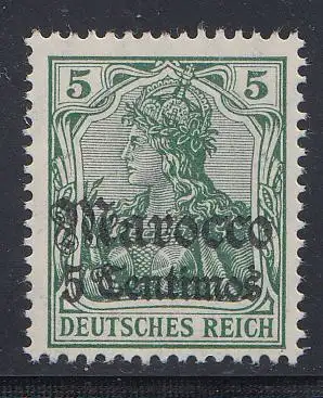 Deutsche Auslandspostämter, Marokko MiNr 35, postfrisch