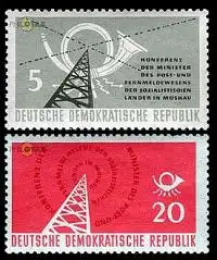 D,DDR Mi.Nr. 620-21 Postministerkonferenz Ostblockstaaten (2 Werte)