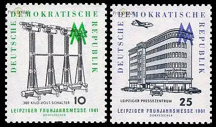 D,DDR Mi.Nr. 813-14 Leipziger Frühjahrsmesse 61 (2 Werte)