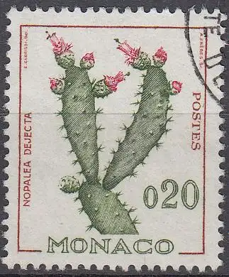 Monaco Mi.Nr. 650 Freim. Kakteen, Opuntia (0,20)