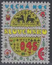 Slowakei Mi.Nr. 702 Ostern. Graphik "Osterei" von Fulla (0,45)