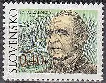 Slowakei Mi.Nr. 676 200. Geb. von Jonás Záborský, Schriftsteller (0,40)