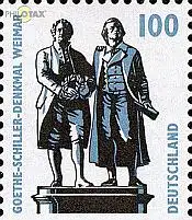 D,Bund Mi.Nr. 1934D Sehenswürdigk.,Goethe-Schiller, unten geschn. (100)