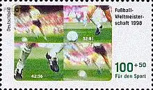 D,Bund Mi.Nr. 1968 Sport 98, Fußball WM (100+50)