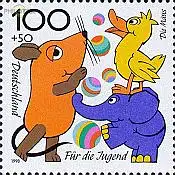 D,Bund Mi.Nr. 1990 Jugend 98, Sendung mit der Maus (100+50)