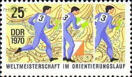 D,DDR Mi.Nr. 1606 WM Orientierungslauf, Wettkapmfkarte, Läufer (25)