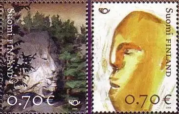 Finnland Mi.Nr. 1906-07 Norden, nordische Mythen (2 Werte)