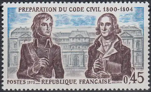Frankreich MiNr. 1853 Franz.Geschichte, Zivilgesetzbuch, Napoleon und Portalis (0,45)