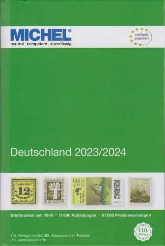 Michel Deutschland Katalog 2023/2024, 110.Auflage sofort lieferbar!
