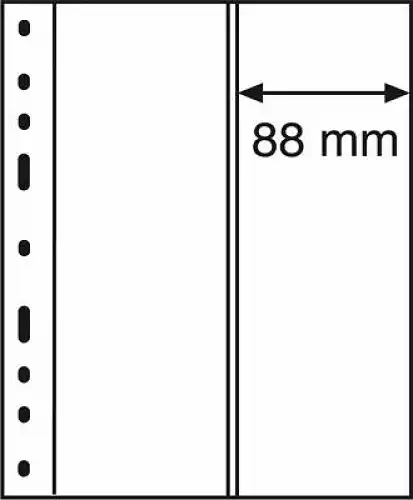 Leuchtturm Kunststoffhüllen OPTIMA, 2VC senkrechte Einteilung, glasklar