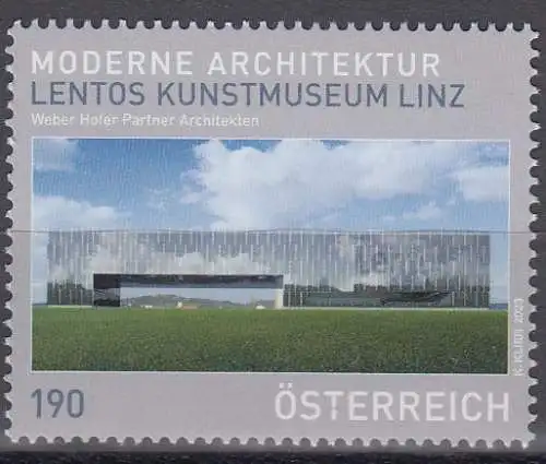 Österreich MiNr. 3717 Mod. Architektur Österreichs Kunstmuseum Lentos Linz (190)