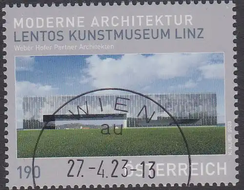 Österreich MiNr. 3717 Mod. Architektur Österreichs Kunstmuseum Lentos Linz (190)