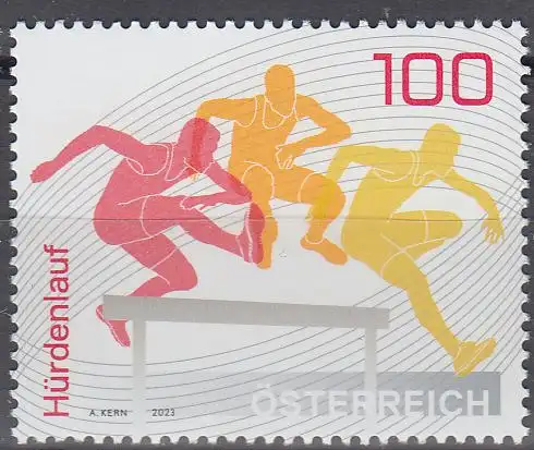 Österreich MiNr. (noch nicht im Michel) Hürdenlauf (100)