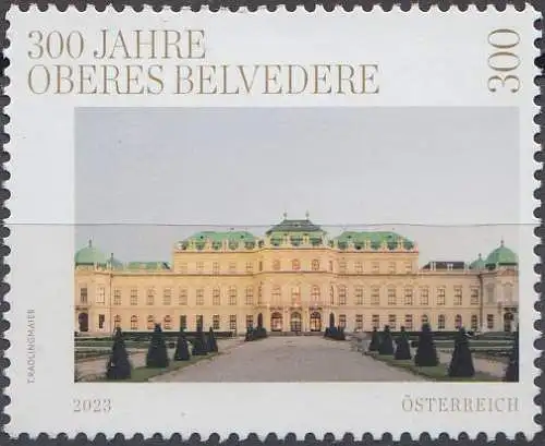 Österreich MiNr. (noch nicht im Michel) 300 Jahre Oberes Belvedere(300)