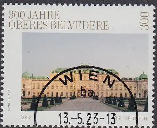 Österreich MiNr. (noch nicht im Michel) 300 Jahre Oberes Belvedere(300)