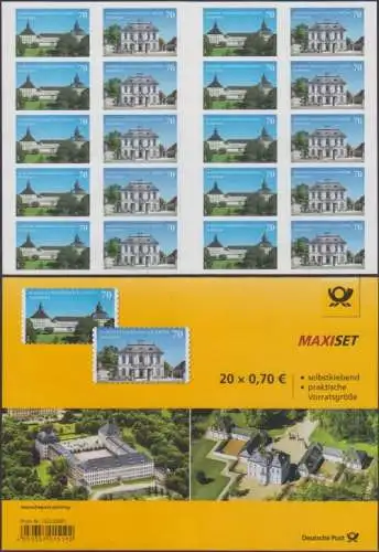 D,Bund MiNr. Folienblatt 77 Schlösser Friedenstein u.Falkenlust (mit je 10x3388+3389)