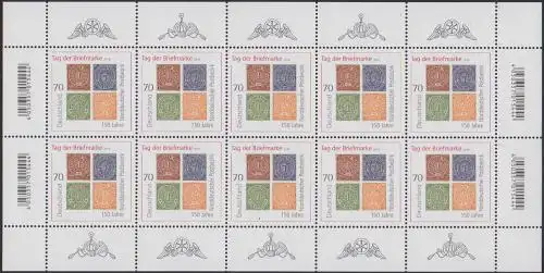 D,Bund MiNr. Klbg.3412 Tag der Briefmarke, Norddeutscher Postbezirk