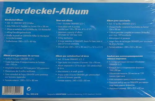 Leuchtturm Bierdeckelalbum (neu, aber etwas verblichen)