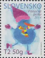 Slowakei Mi.Nr. 748 Weihnachten, Schneemann (T2)
